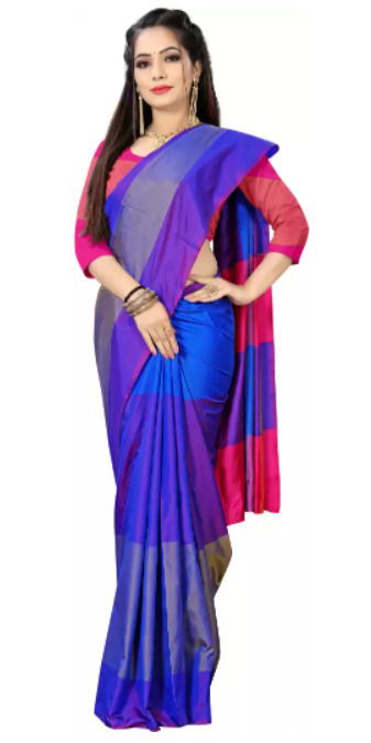 Colour Block Fashion Cotton Silk Saree Catalog
